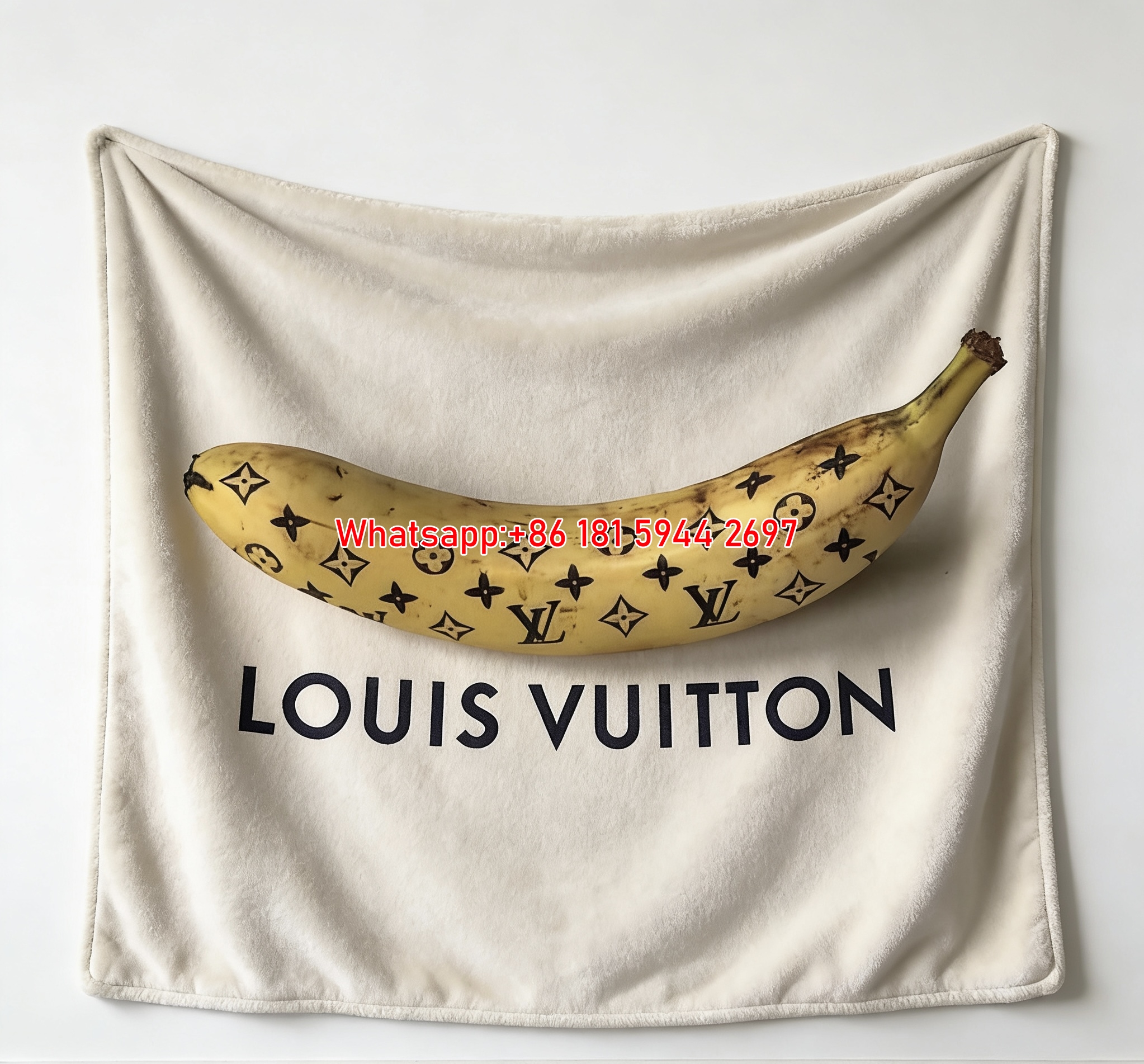 LV Monogram Banana Blanket Luxury LV Banana Print Throw IMG_3635